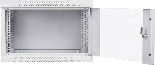 Επιτοίχια ντουλάπα RACK 19" 6U, 400mm, NetRack ECO-Line, γκρι, γυάλινη πόρτα