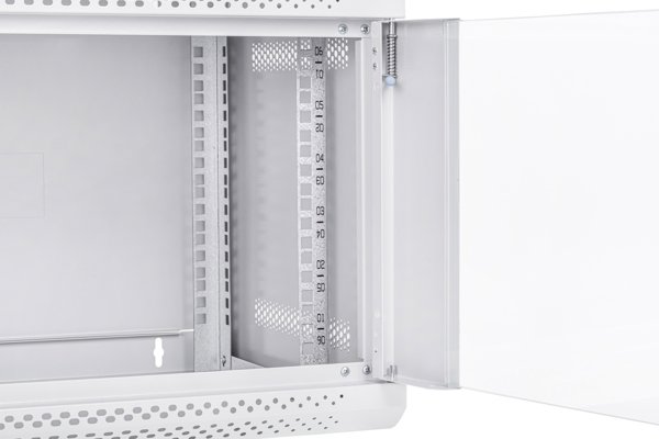 Επιτοίχια ντουλάπα RACK 19" 6U, 400mm, NetRack ECO-Line, γκρι, γυάλινη πόρτα