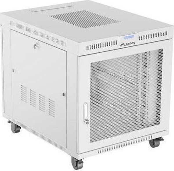 Lanberg Rack Δαπέδου 19" 15U 800x1000mm, Διάτρητη Πόρτα, Γκρι, Flat Pack (LCD)