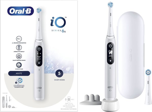 Οδοντόβουρτσα Oral-B iO Series 6 White Alabaster + επιπλέον κεφαλή