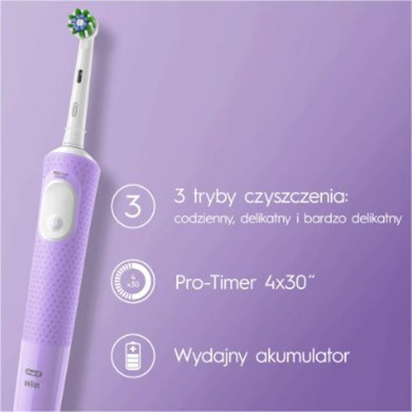 Οδοντόβουρτσα Oral-B Vitality Pro D103 Duo 2 τεμ. Μαύρο/Μωβ