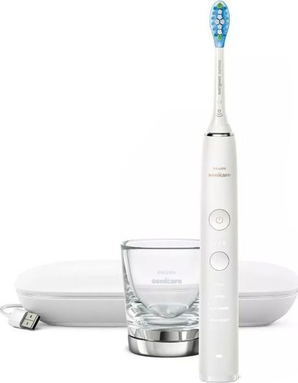 Philips Sonicare DiamondClean 9000 HX9911/27 Ηλεκτρική Οδοντόβουρτσα, Λευκή, Αφαίρεση Αποχρωματισμών