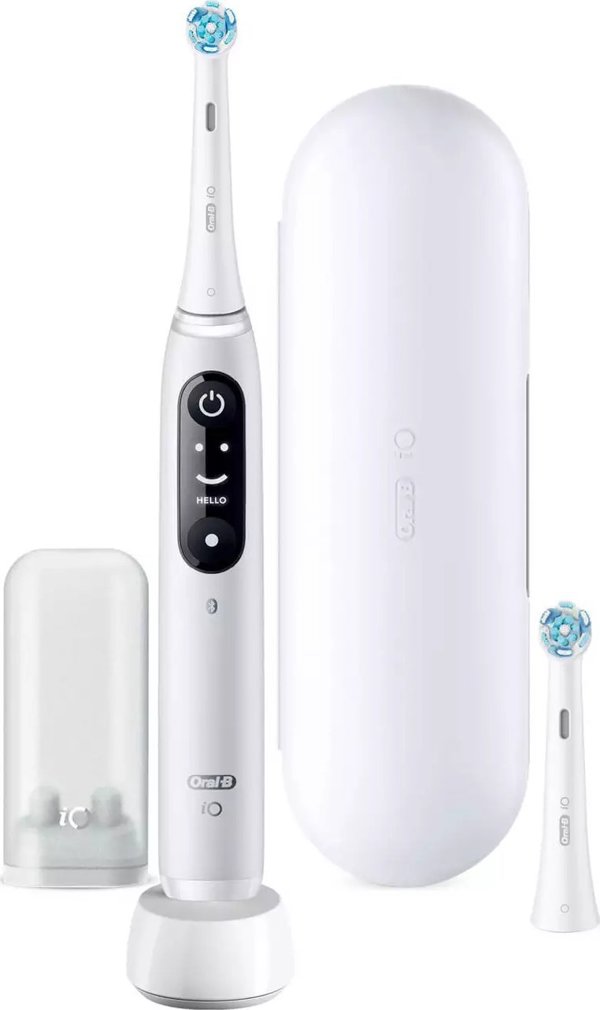 Ηλεκτρική Οδοντόβουρτσα Oral-B iO Series 6 White Alabaster, Μαγνητική Τεχνολογία με Επιπλέον Κεφαλή