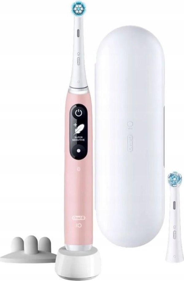 Oral-B iO Series 6 Ηλεκτρική Οδοντόβουρτσα Ροζ με 5 Προγράμματα Βουρτσίσματος & 2 Κεφαλές