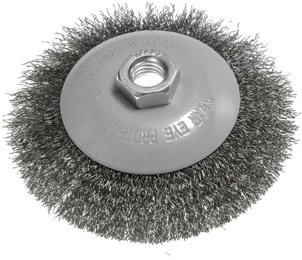 Graphite Συρμάτινη Βούρτσα Δίσκου 115mm, Κυματιστό Ατσάλινο Σύρμα, Υποδοχή M14
