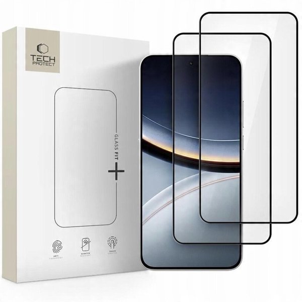 Tempered Glass Tech-Protect Glass Fit+ Xiaomi Poco F7 5G Μαύρο [2 PACK]
