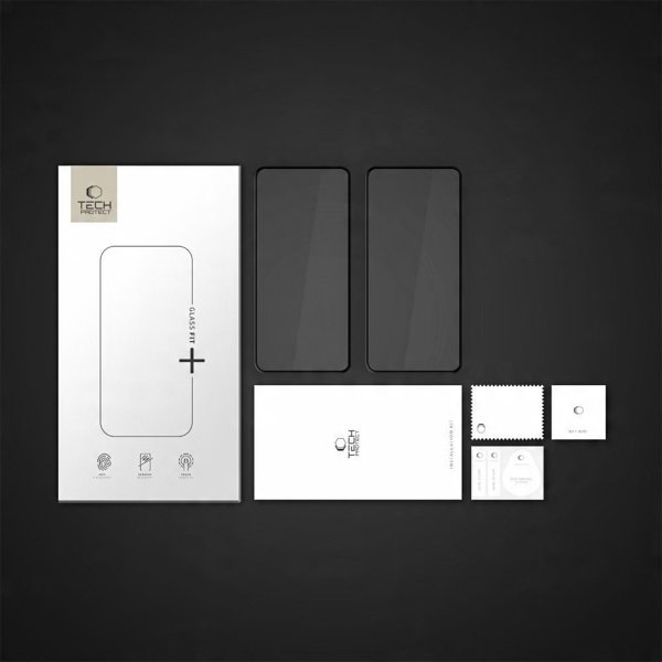 Tempered Glass Tech-Protect Glass Fit+ Xiaomi Poco F7 5G Μαύρο [2 PACK]