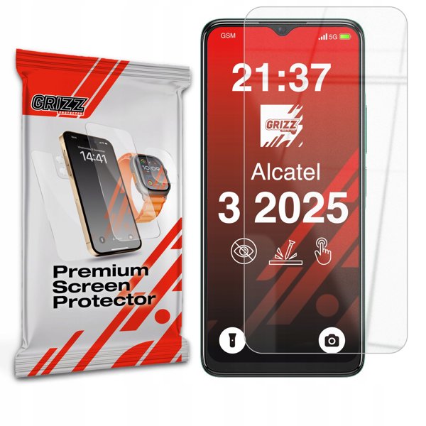 GrizzGlass Υβριδικό Γυαλί HybridGlass για Alcatel 3 (2025) - Προστασία Οθόνης