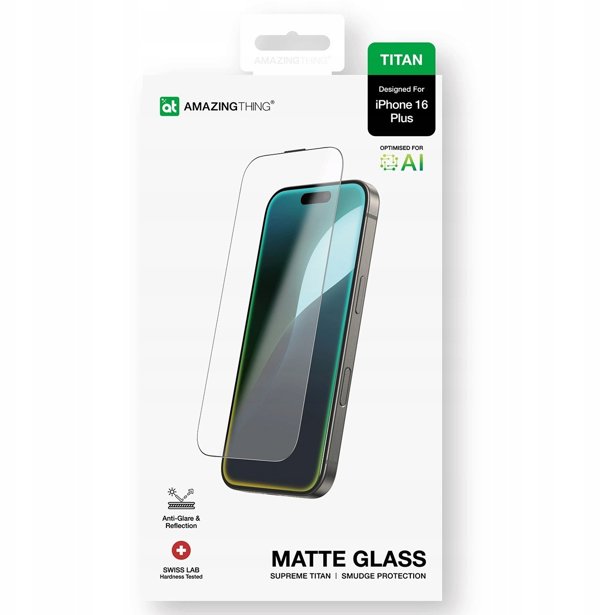 Amazingthing Titan Tempered Glass Για iPhone 16 Plus - Ματ Προστασία Οθόνης