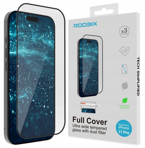 Τζάμι Roobix Full Cover για iPhone 17 Pro Max