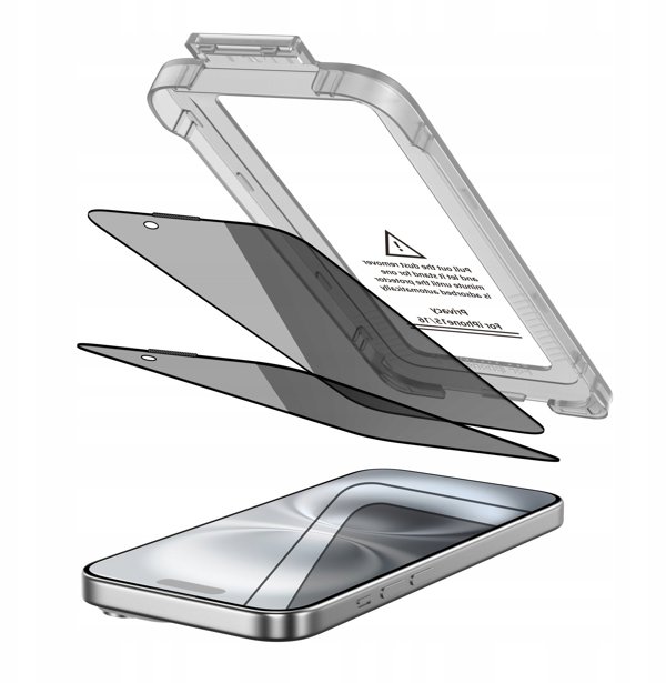 Tech-Protect Γυαλί Προστασίας Privacy Quick Set Spy+ για Apple iPhone 15 / 16, 2 Τεμάχια