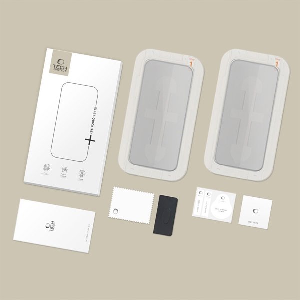 Tech-Protect Γυαλί Προστασίας Privacy Quick Set Spy+ για Apple iPhone 15 / 16, 2 Τεμάχια