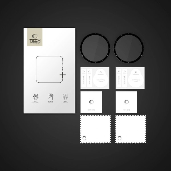 Tech-Protect Υβριδικό Γυαλί Glass Flex+ για Garmin Venu 3, 2-Pack, Black