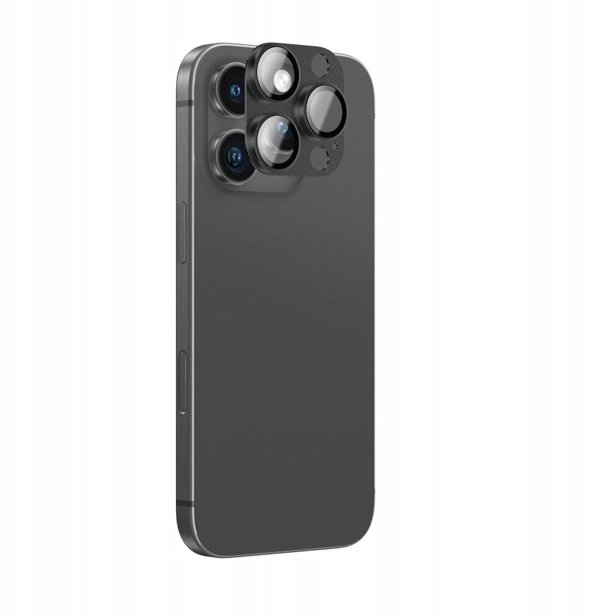 Amazingthing Προστατευτικό Κάμερας iPhone 16 Pro / 16 Pro Max Tempered Glass Aviation-Grade Alloy - Μαύρο
