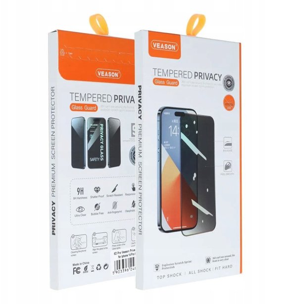 Σκληρυμένο Γυαλί 6D Pro Veason Privacy Glass - για Iphone 17 Pro μαύρο