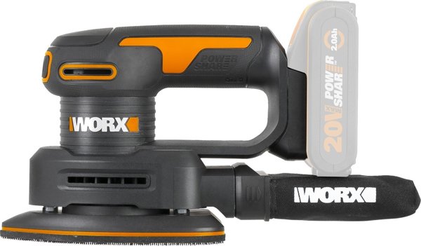 Τριβείο Worx ασύρματο τροχιακό τριβείο 20v, 12000 rpm, χωρίς μπαταρία