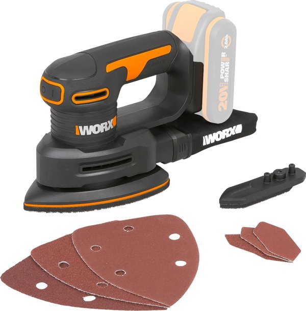 Τριβείο Worx ασύρματο τροχιακό τριβείο 20v, 12000 rpm, χωρίς μπαταρία