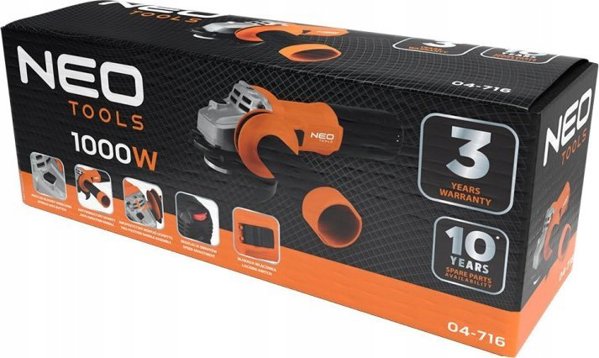 Γωνιακός τροχός Neo Γωνιακός τροχός 1000W, 125 mm