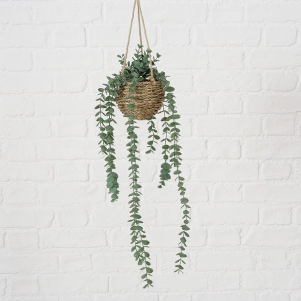 Τεχνητό κρεμαστό φυτό EUCALYPTUS, 78 cm