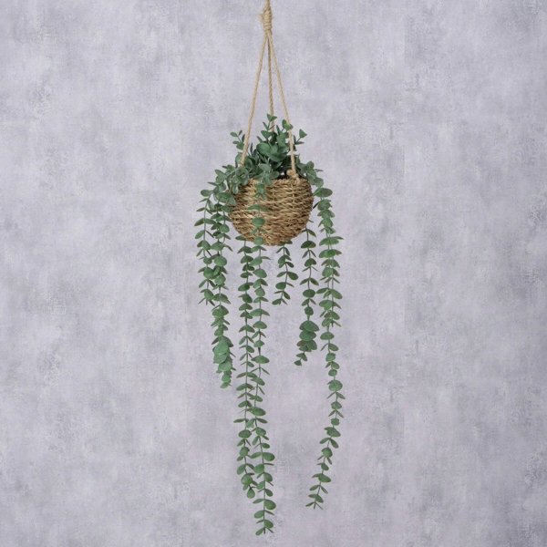 Τεχνητό κρεμαστό φυτό EUCALYPTUS, 78 cm