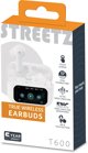 T600 TWS ausinės STREETZ , su LCD, ANC ir ENC, baltos / T600-WHT / 6612113