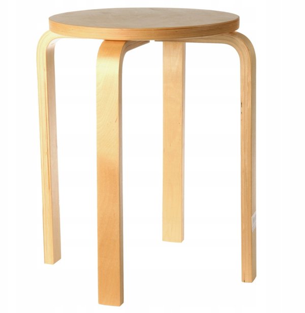Σκαμπό από ξύλο σημύδας, Ø 39 cm