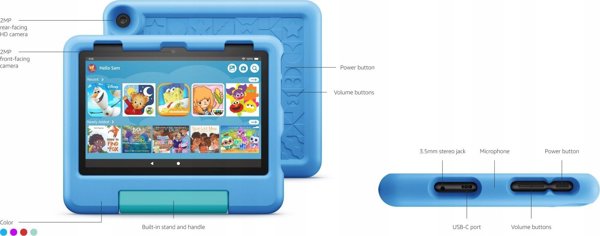 Tablet Amazon Fire HD 8 Kids Edition 8" 32 GB Κόκκινο (B09BG87FR9)