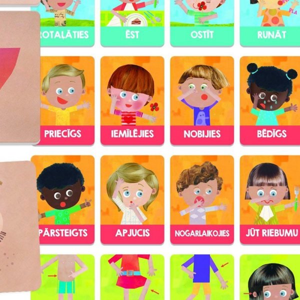 Κάρτες Flash Tactic HEADU Συναισθήματα και Δράσεις Montessori (Στα Λετονικά)