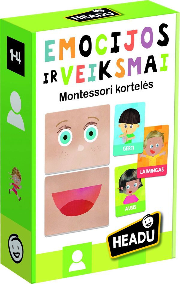 Κάρτες Flash Tactic HEADU Συναισθήματα και Δράσεις Montessori (Στα Λιθουανικά)