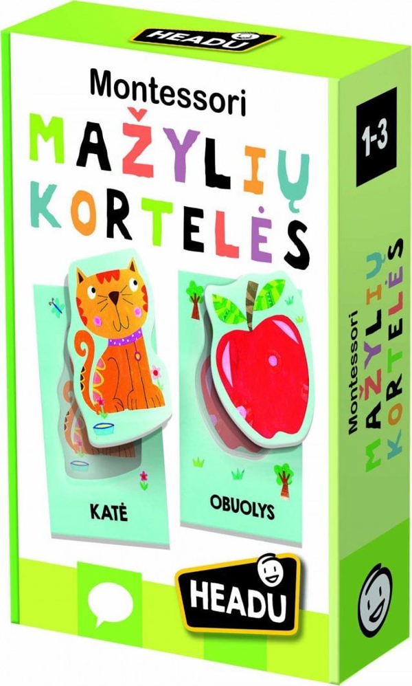 Κάρτες Flash Montessori για Μωρά Tactic HEADU (Στα Λιθουανικά)