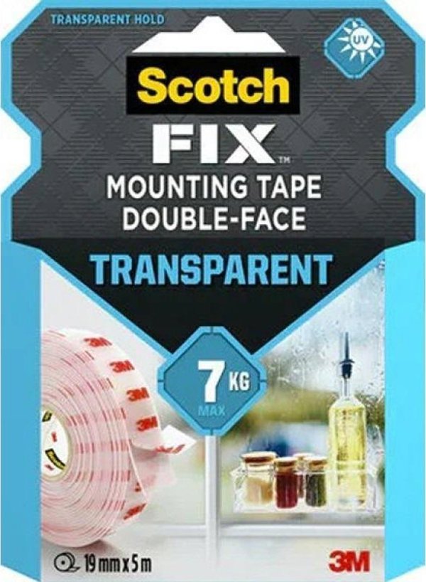 Ταινία τοποθέτησης 3M 3M Scotch Διαφανής Εσωτερική Διπλής Όψης 5m... 11651309 4046719732340