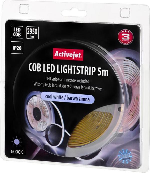 LED Ταινία Activejet COB 5m Ψυχρό Λευκό IP20