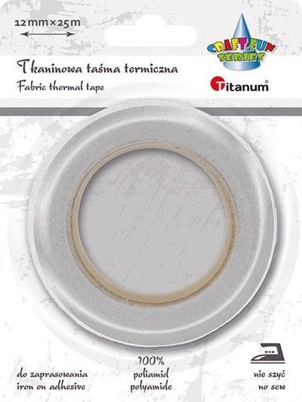 Θερμική ταινία υφασμάτινη 12mm 25m λευκή