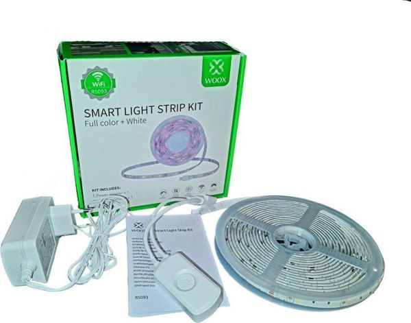 Woox Smart Wi-Fi LED Ταινία 5m RGBW, 24W, IP65, 30 LED/m, Πολύχρωμη (707145)