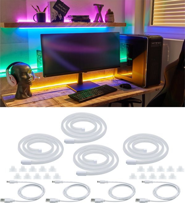 Ταινία LED Paulmann Neon Colorflex USB mix 4x1m χρωμάτων: μπλε, πορτοκαλί, ροζ, πράσινο 4x5W 5V