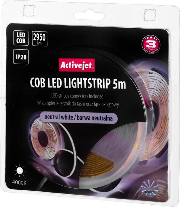 Ταινία LED Activejet Ταινία LED COB 5m ουδέτερη απόχρωση IP20