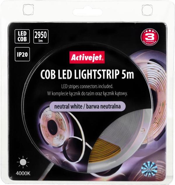 Ταινία LED Activejet Ταινία LED COB 5m ουδέτερη απόχρωση IP20