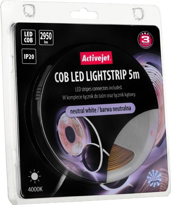 Ταινία LED Activejet Ταινία LED COB 5m ουδέτερη απόχρωση IP20