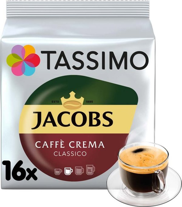 Tassimo Κάψουλες Jacobs Caffe Crema Classico 16 τεμ.
