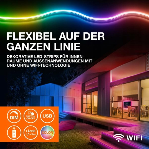 Ταινία LED Ledvance FLEXAUDIO TV 2M RGB USB VR RC