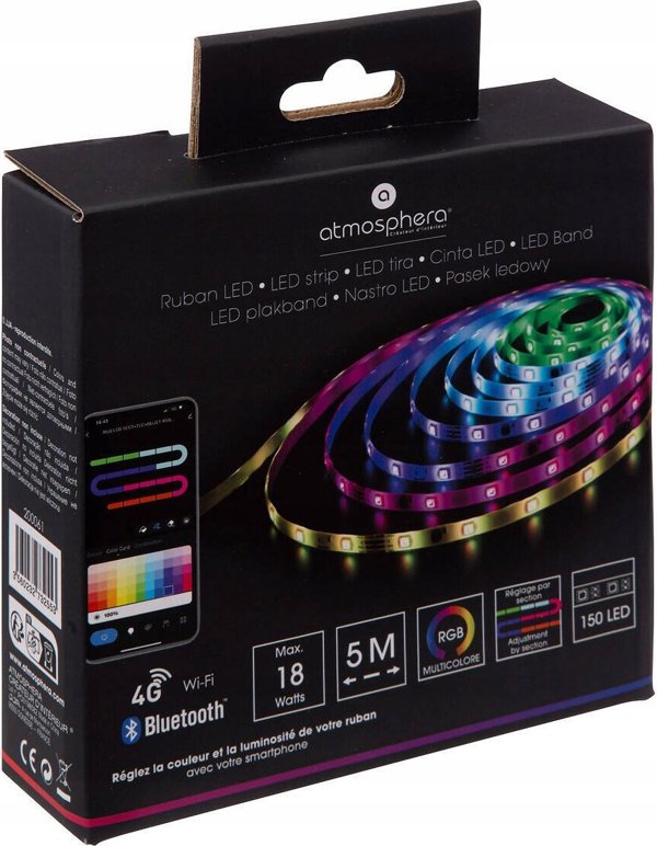 Ταινία LED ATMOSPHERA 5-μετρη ταινία LED RGB, με bluetooth και με τηλεχειριστήριο