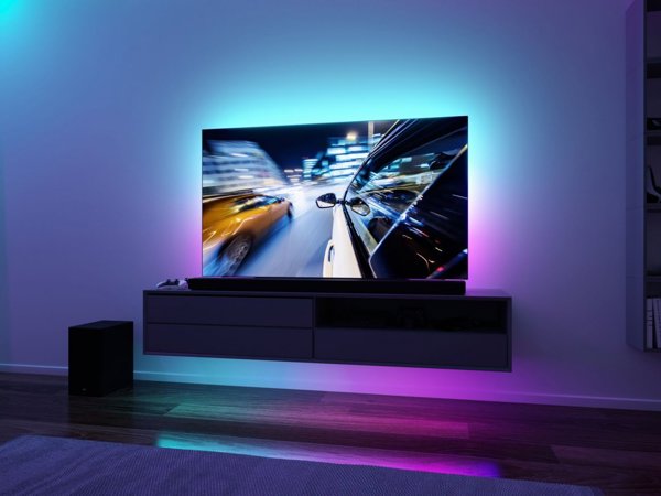 Ταινία LED Paulmann Σετ ταινία LED TV 75 ιντσών USB + τηλεχειριστήριο Dynamic Rainbow RGB 5W 5V μαύρο