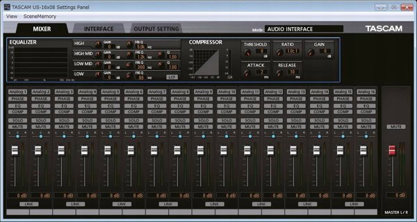Κάρτα ήχου Tascam US-16x08