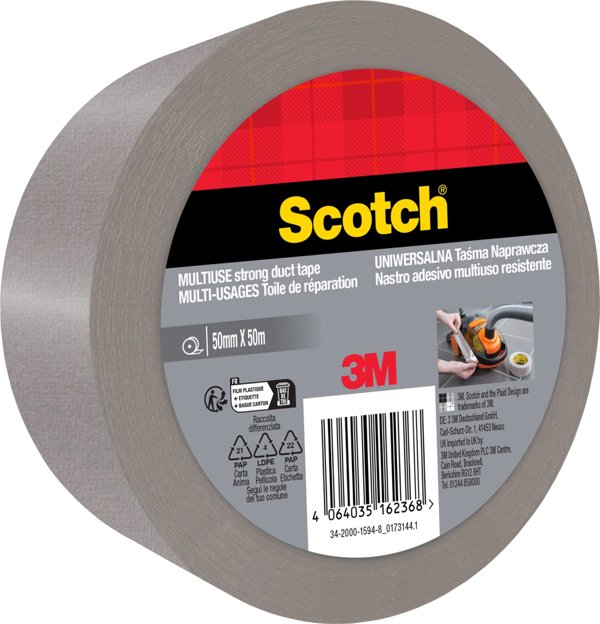 Ταινία Επισκευής Scotch, Υφασμάτινη, 50mm x 50m, Ασημί, 1 Ρολό
