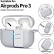 Tech-Protect Θήκη Σιλικόνης με Γάντζο για Apple AirPods Pro 3 - Crayon Γκρι