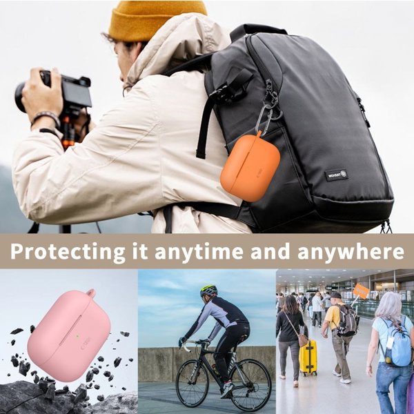 Tech-Protect Θήκη Σιλικόνης με Γάντζο για Apple AirPods Pro 3 - Crayon Γκρι