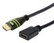 TECHLY HDMI Υψηλής Ταχύτητας Καλώδιο Προέκτασης 1m μαύρο με Ethernet 4K 30Hz 19pin HDMI Αρσενικό σε 19pin HDMI Θηλυκό με Επίχρυσες Επαφές