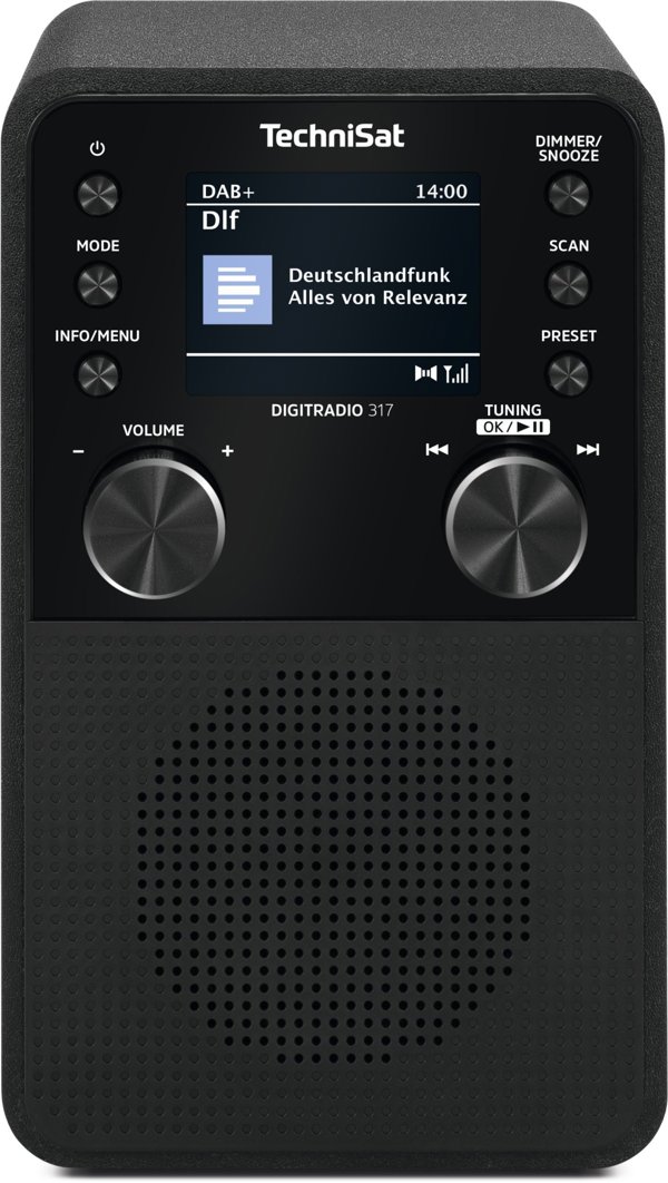 TechniSat DigitRadio 317 Ψηφιακό Ραδιόφωνο DAB+/FM με Bluetooth - Μαύρο
