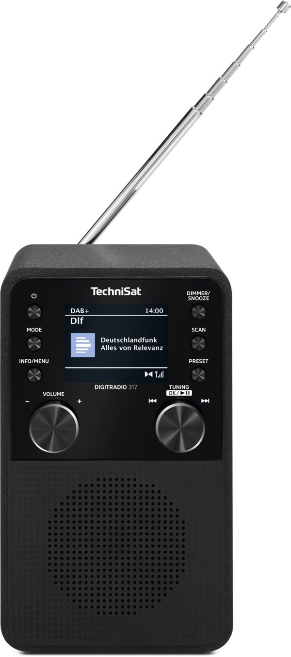 TechniSat DigitRadio 317 Ψηφιακό Ραδιόφωνο DAB+/FM με Bluetooth - Μαύρο