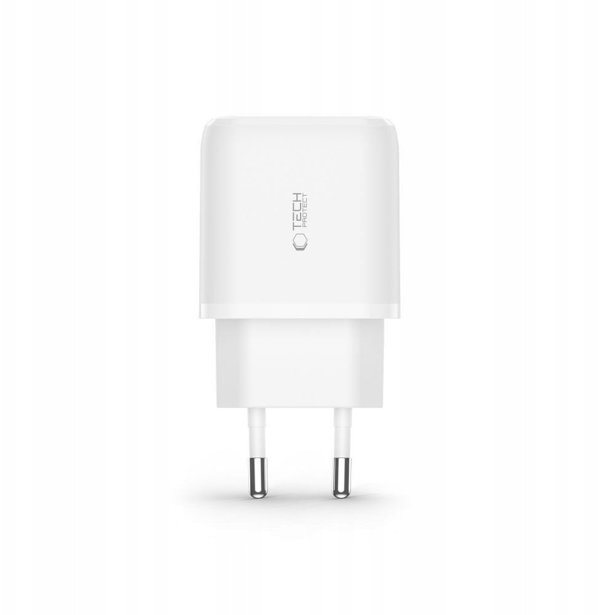 Φορτιστής Δικτύου Tech-Protect NCA20 20W PD / QC3.0, 2 Θυρών με Καλώδιο Type-C, Λευκό
